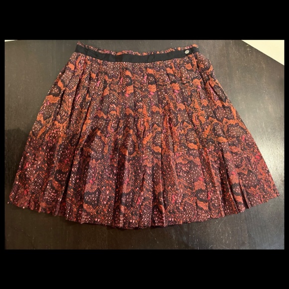 AllSaints Emilie Tamora Snakeskin Design Wrap Mini Skirt Multicolor Size 6